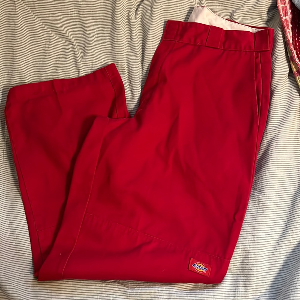 Red Double knee dickies.